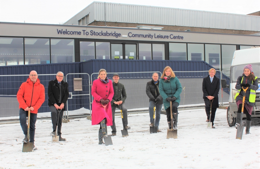 Miriam Cates with Town Deal Board cutting the soil