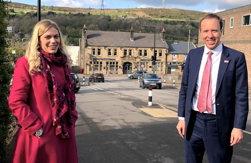 Miriam Cates MP meeting Matt Hancock MP at Stocksbridge