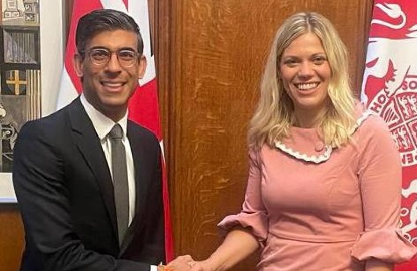 Miriam Cates MP meeting the Chancellor Rishi Sunak