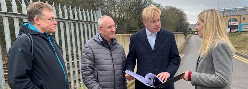 Miriam Cates MP - on site at Stocksbridge railway