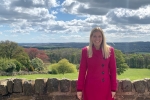 Miriam Cates MP by a stone wall in Penistone and Stocksbridge