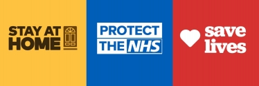 Poster stay home, protect the NHS, Save lives