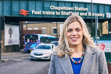 Miriam Cates MP near Chapeltown station