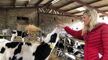 Miriam Cates MP visiting a farm in Penistone and Stocksbridge