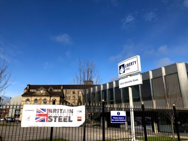 Stocksbridge Speciality Steels on a deep blue sky