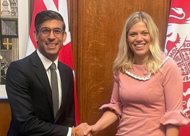 Miriam Cates MP meeting the Chancellor Rishi Sunak